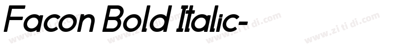 Facon Bold Italic字体转换